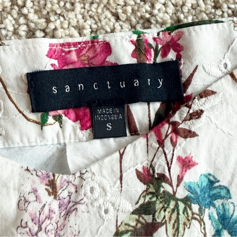 Sanctuary Floral off shoulder top S - Picture 10 of 13